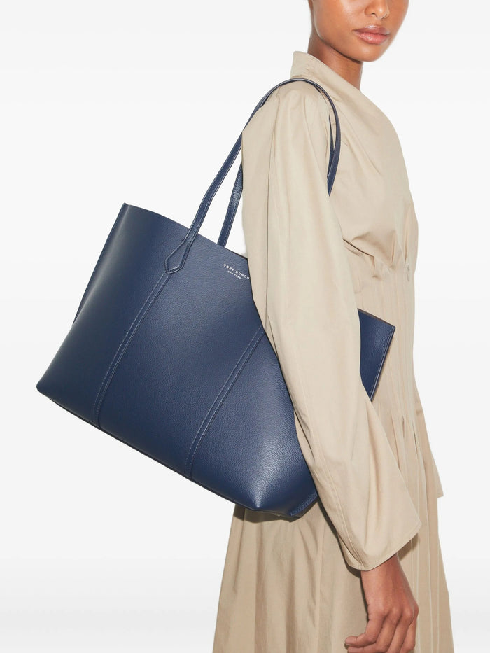 Perry Tote Blue Leather | Borsa