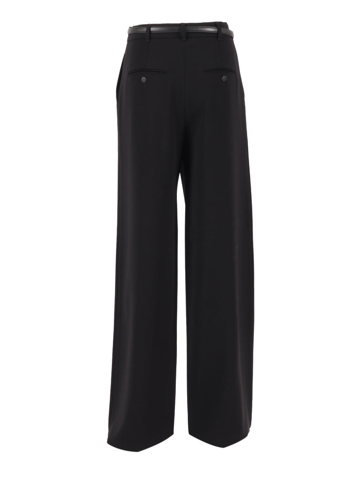 TROUSERS Black Triacetate Polyester Pant