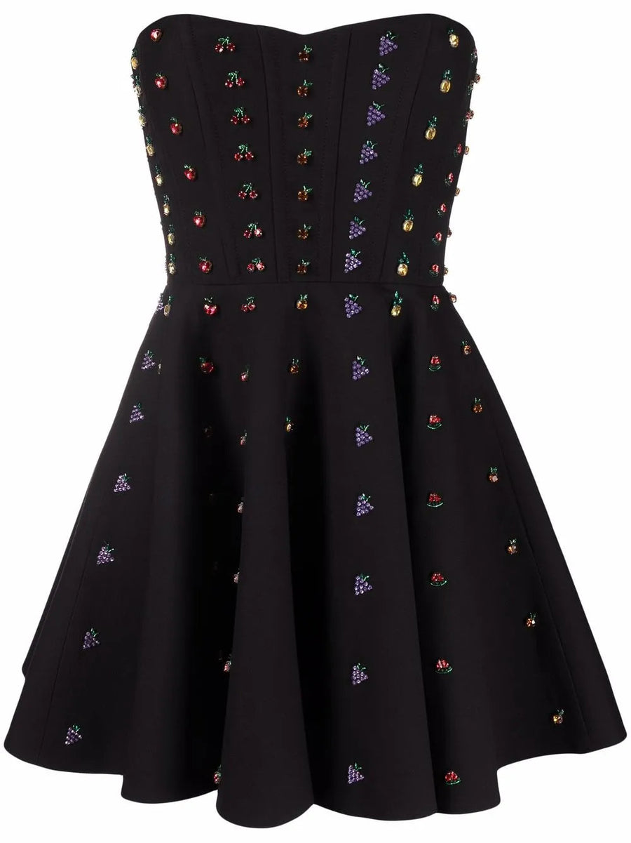Valentino Virgin wool-silk blend dress in black