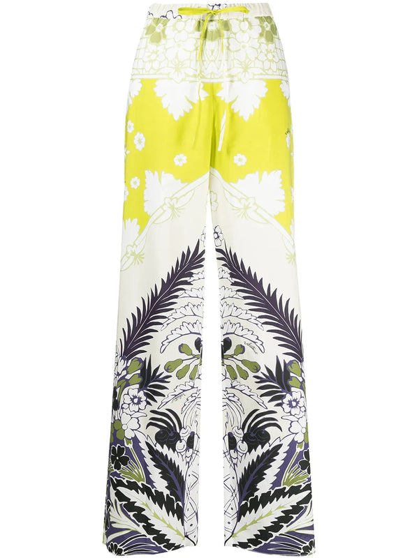 Valentino Cotton trousers in yellow