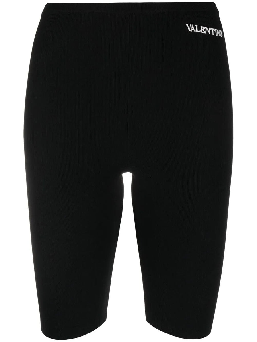 Valentino stretch-design biker shorts in black