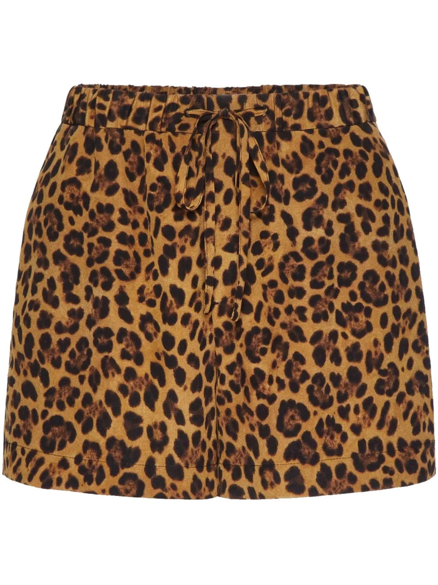Valentino Crepe de chine shorts in brown