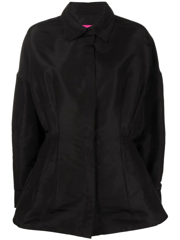 Valentino Faille shirt jacket in black