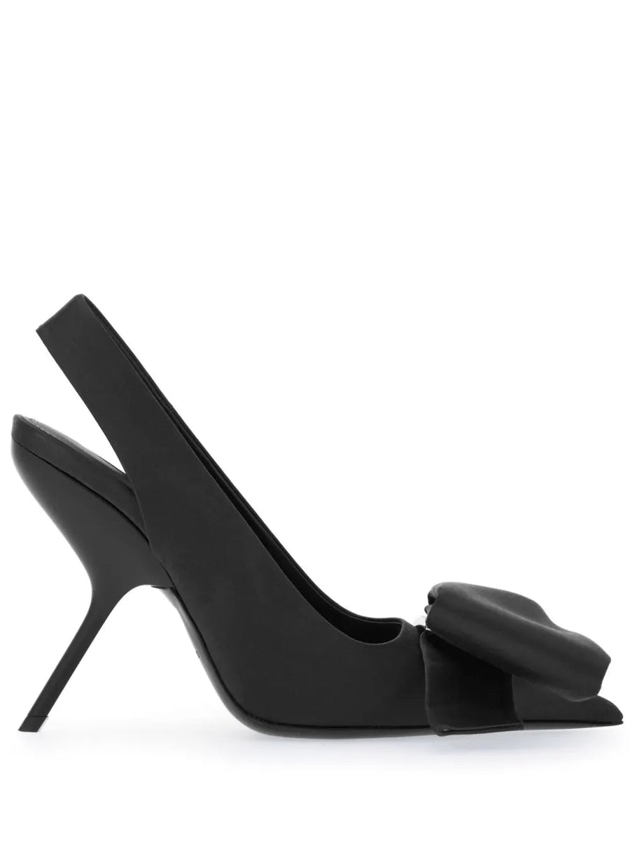 Ferragamo Goatskin slingback pump in black