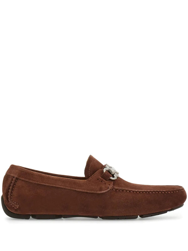 Ferragamo Calf suede loafer in brown
