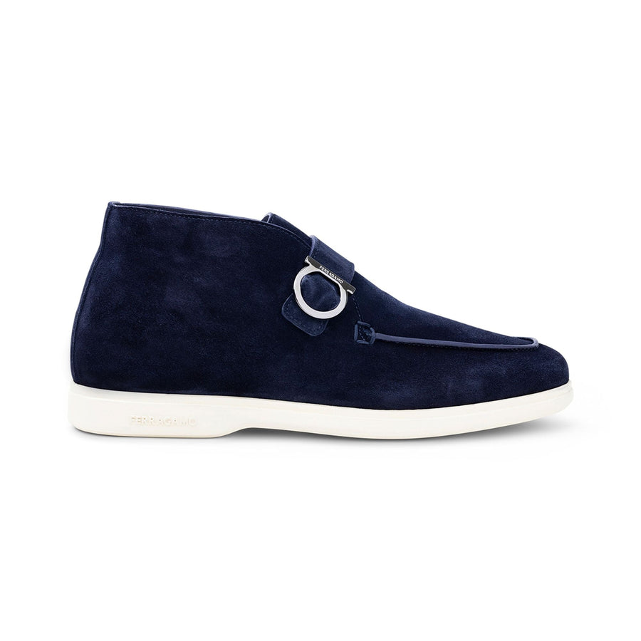Ferragamo Suede boot in navy