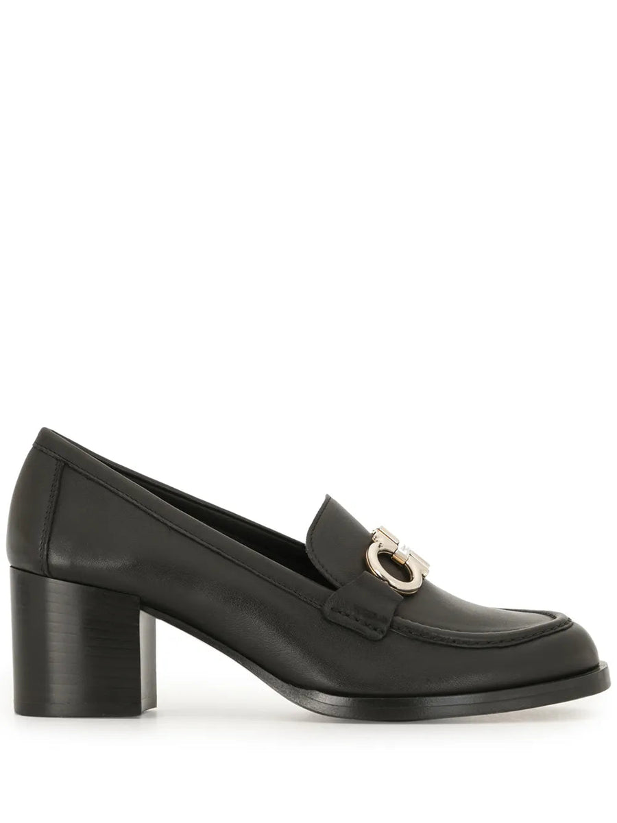 Ferragamo calf leather loafer in black
