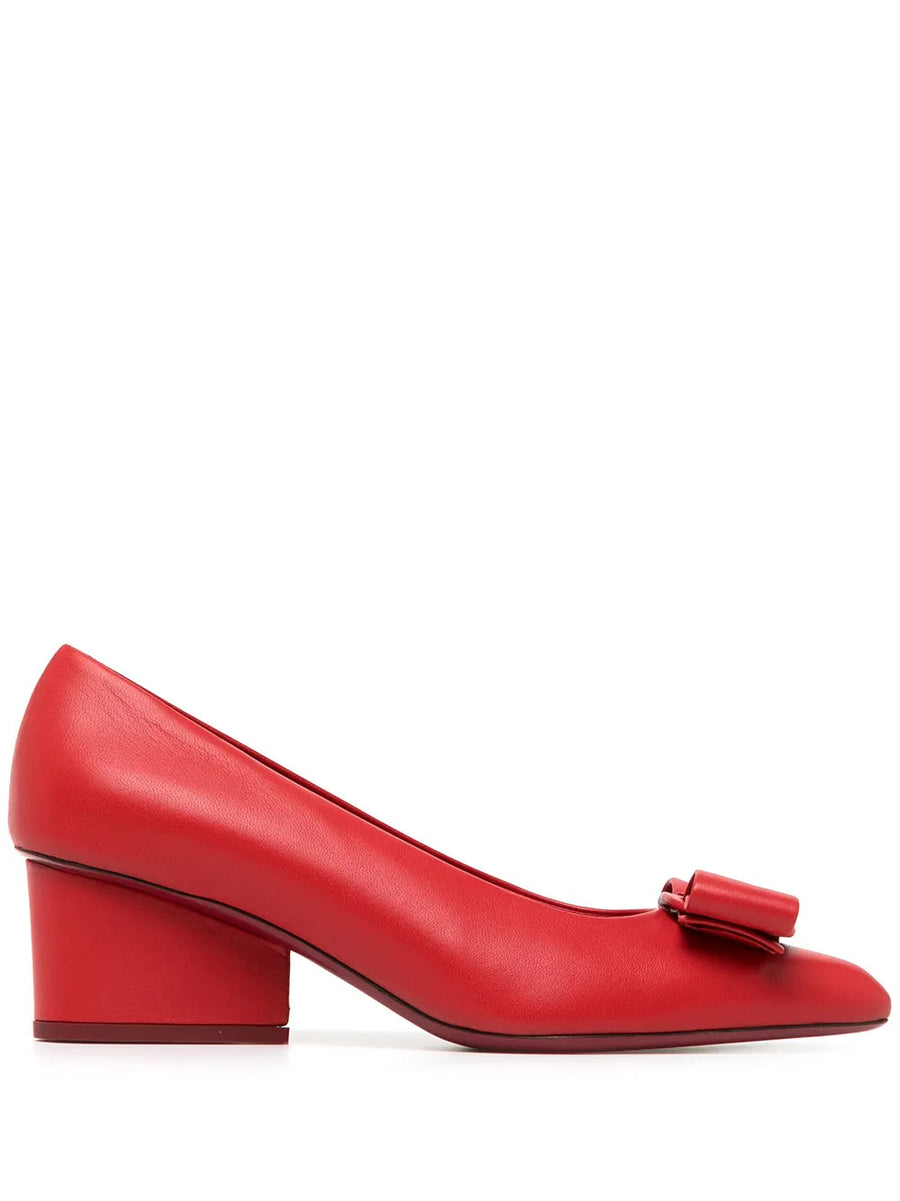 Ferragamo Lambskin/Leather pumps in red