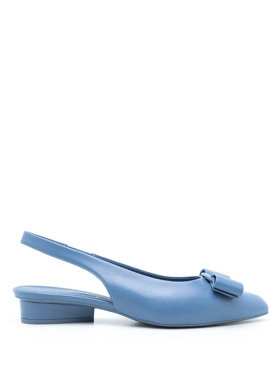 Ferragamo Calf leather slingback in blue