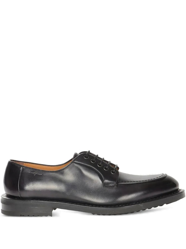 Ferragamo Calf leather derby shoe in black
