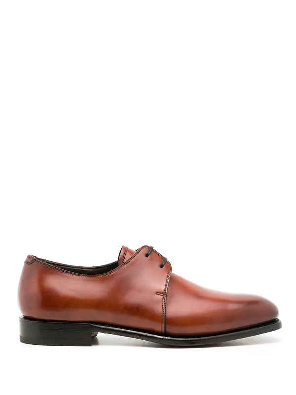 Ferragamo Calf leather derby shoe in brown