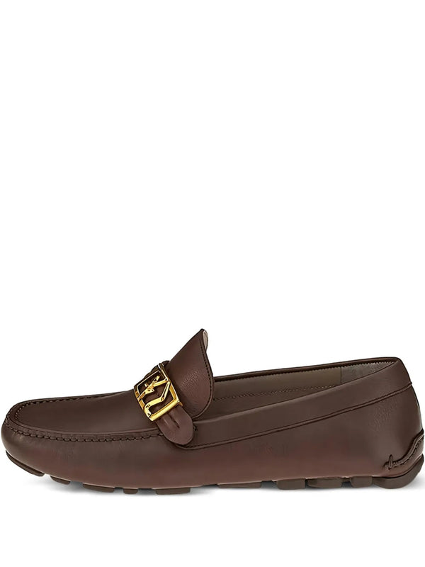 Ferragamo Leather upper loafer in brown