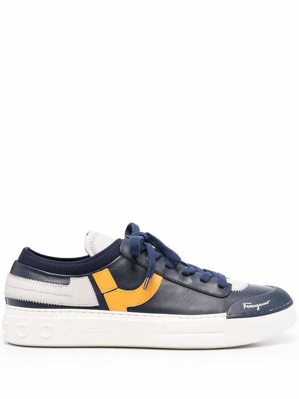 Ferragamo Leather sneaker in navy