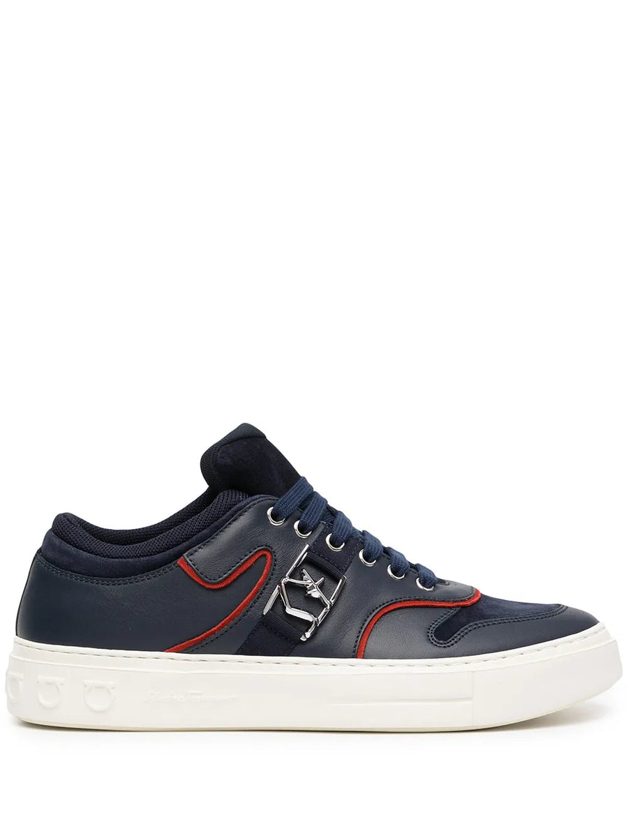 Ferragamo Leather sneaker in navy