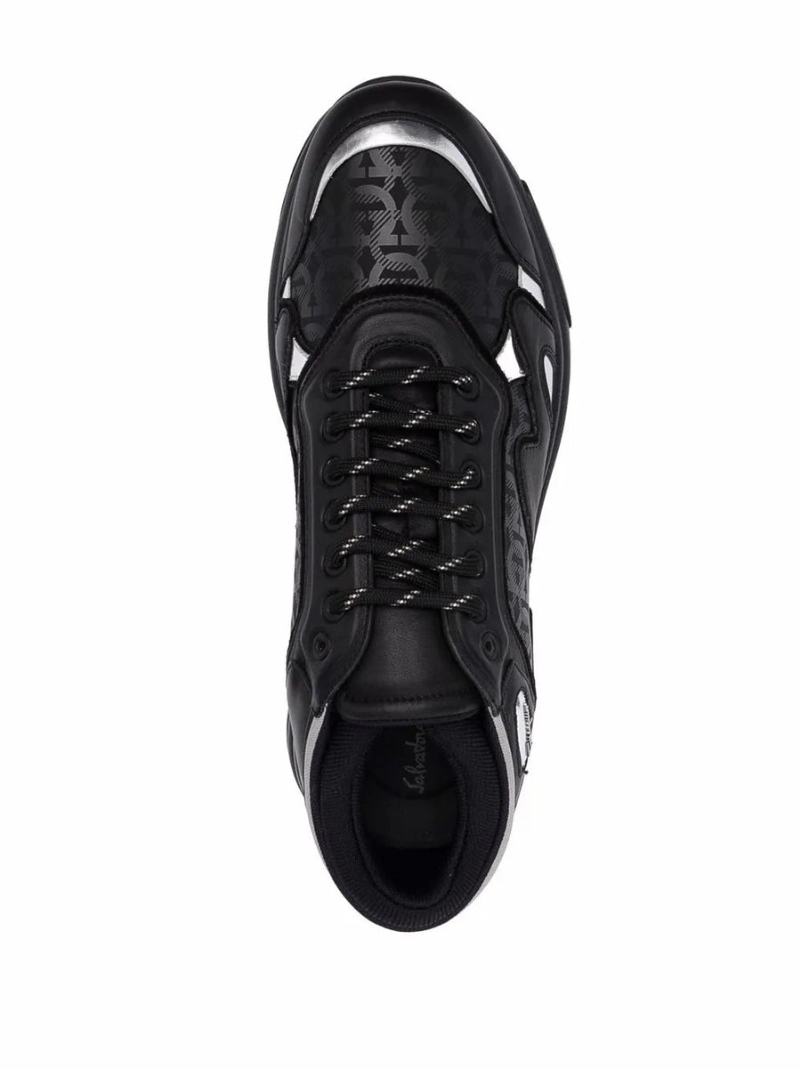 Ferragamo Calf leather sneaker in black