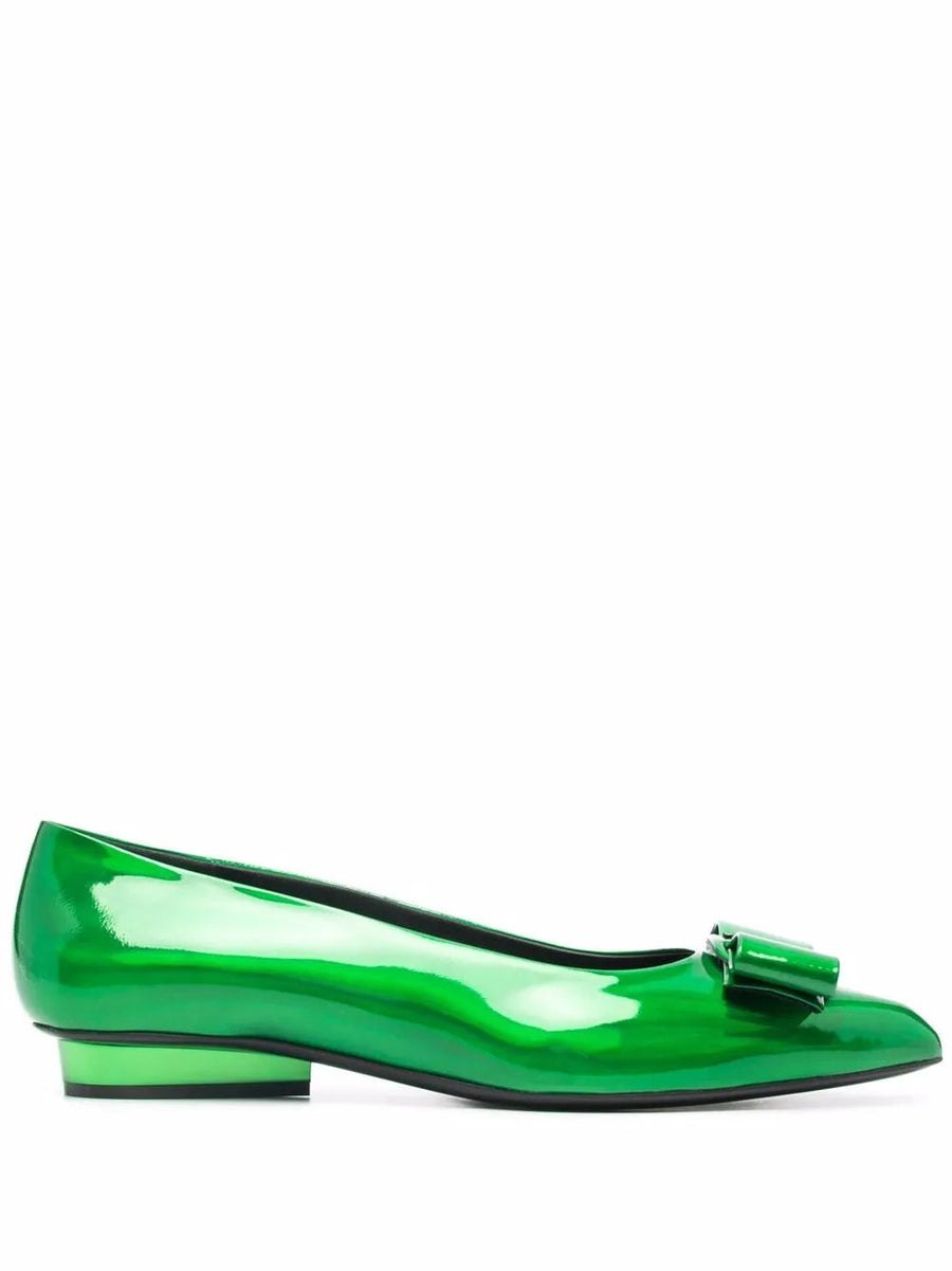 Ferragamo Calf leather flat in green