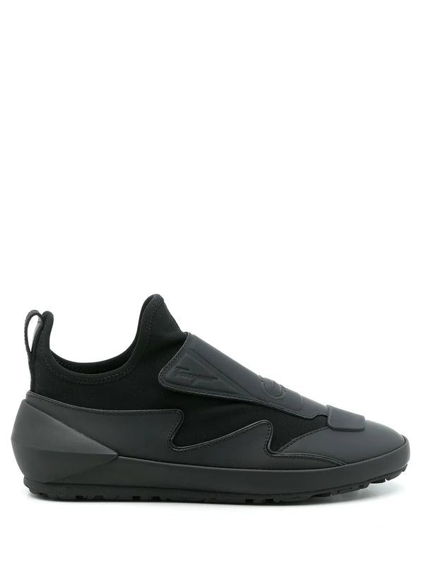 Ferragamo Calf leather sneaker in black