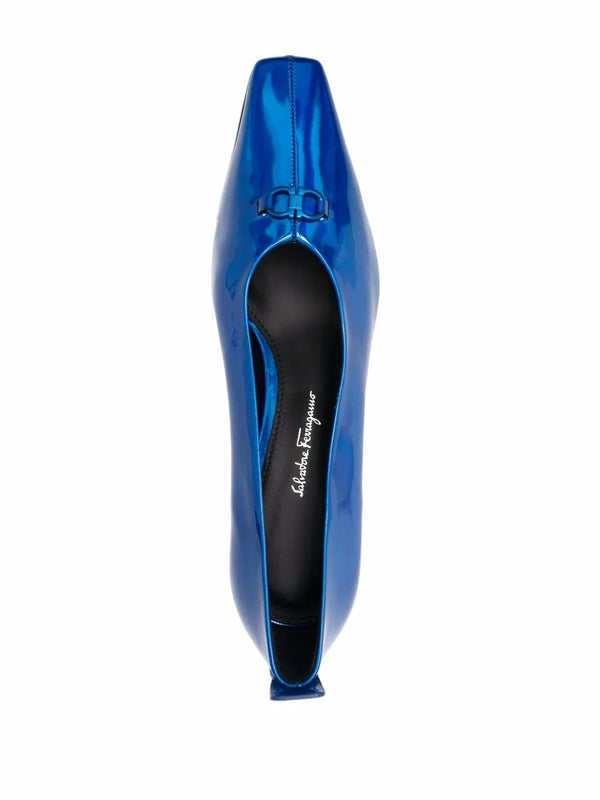Ferragamo Lambskin heel in blue