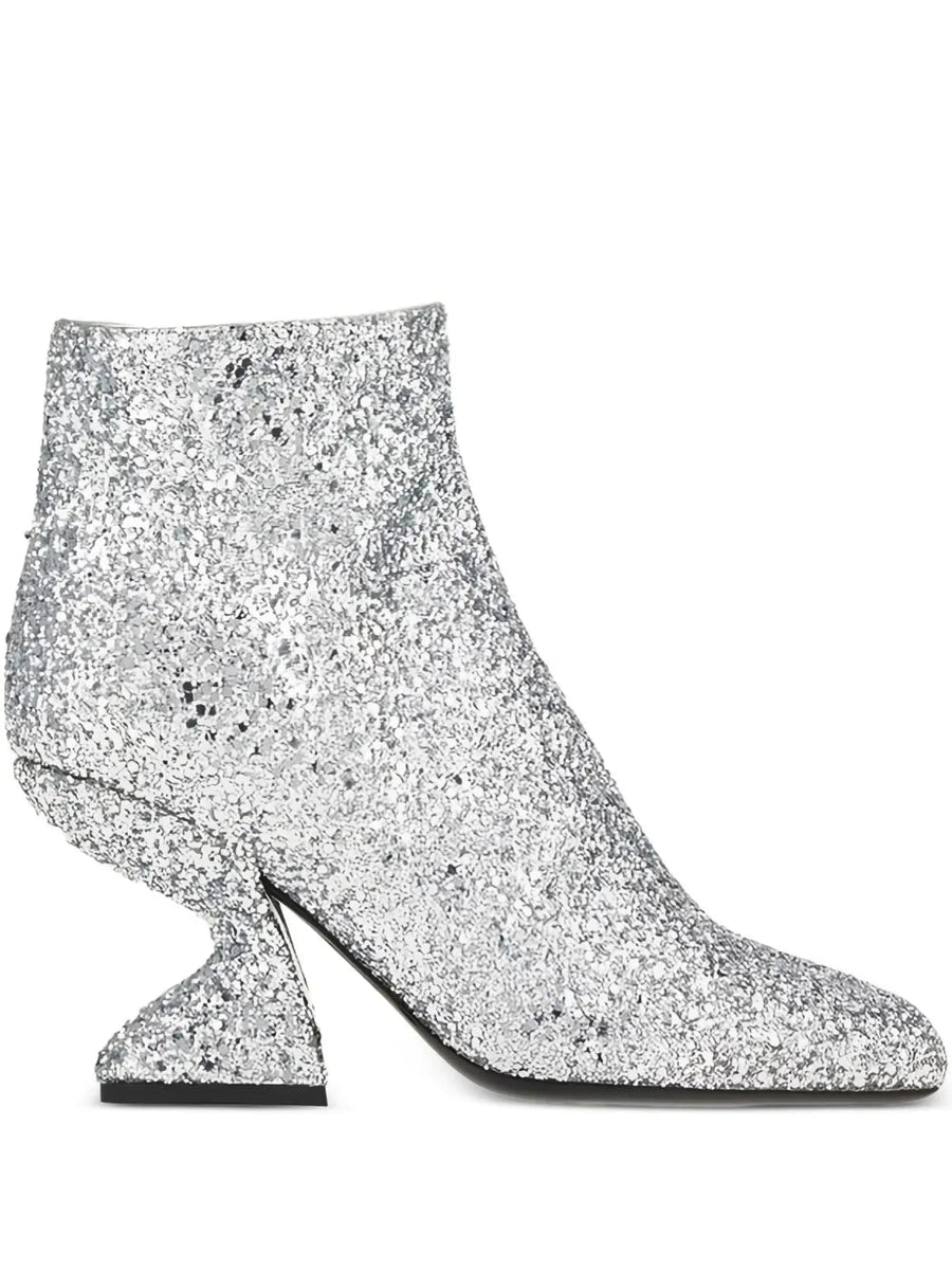Ferragamo ankle boot in silver