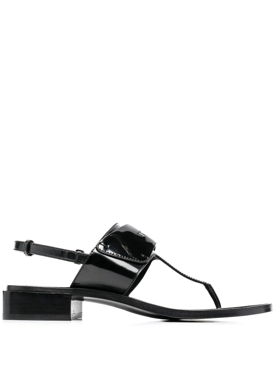 Ferragamo Leather sandals in black