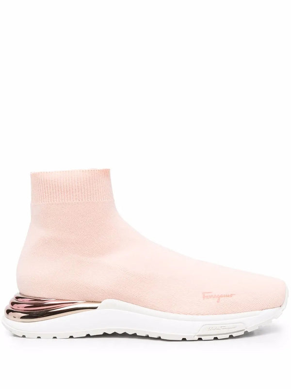 Ferragamo Recycled nylon sneaker in pink
