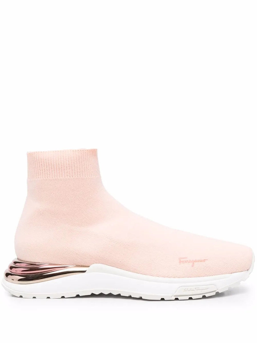 Ferragamo Recycled nylon sneaker in pink