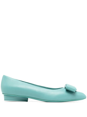 Ferragamo Lambskin/leather flat in blue