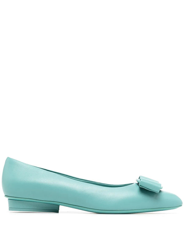 Ferragamo Lambskin/leather flat in blue