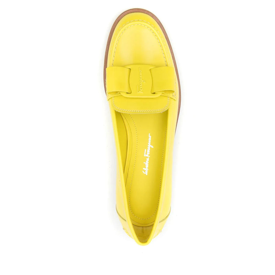 Ferragamo Leather loafer in yellow