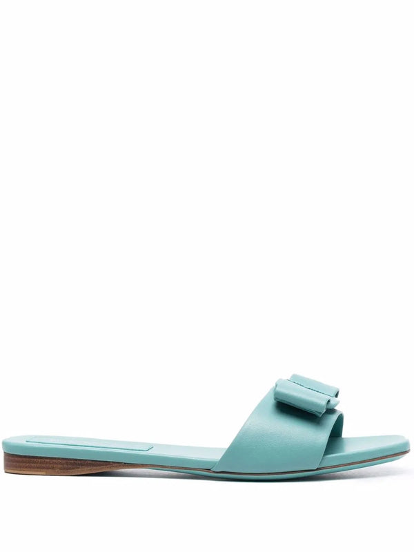 Ferragamo Leather slide in blue