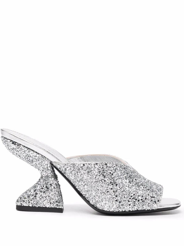 Ferragamo Calf skin sandal in silver
