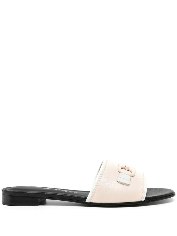 Ferragamo Leather sandal in black