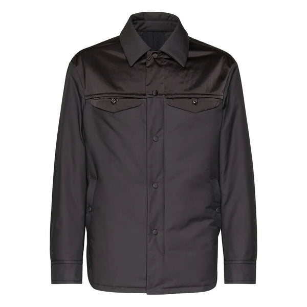 Ferragamo Satin shirt jacket in black