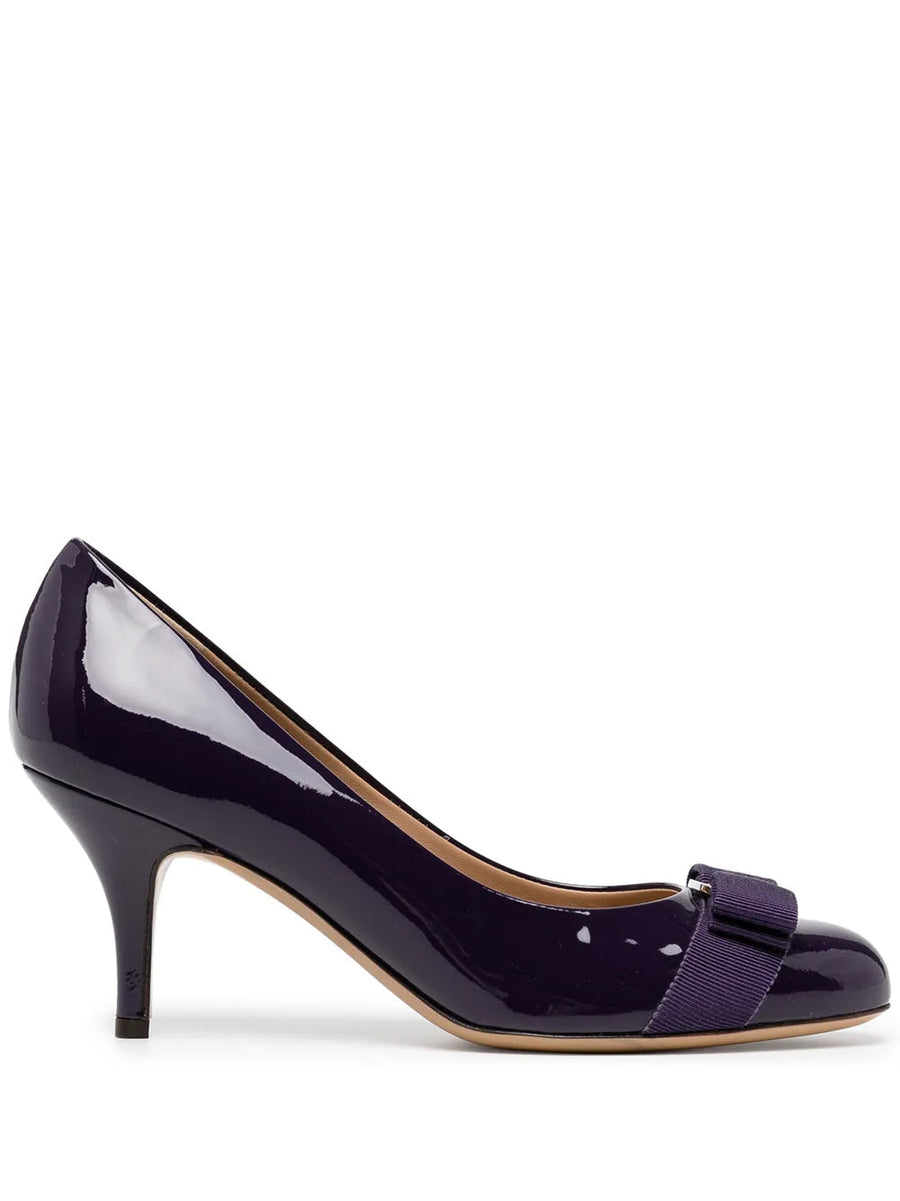 Ferragamo Patent leather pump in purple