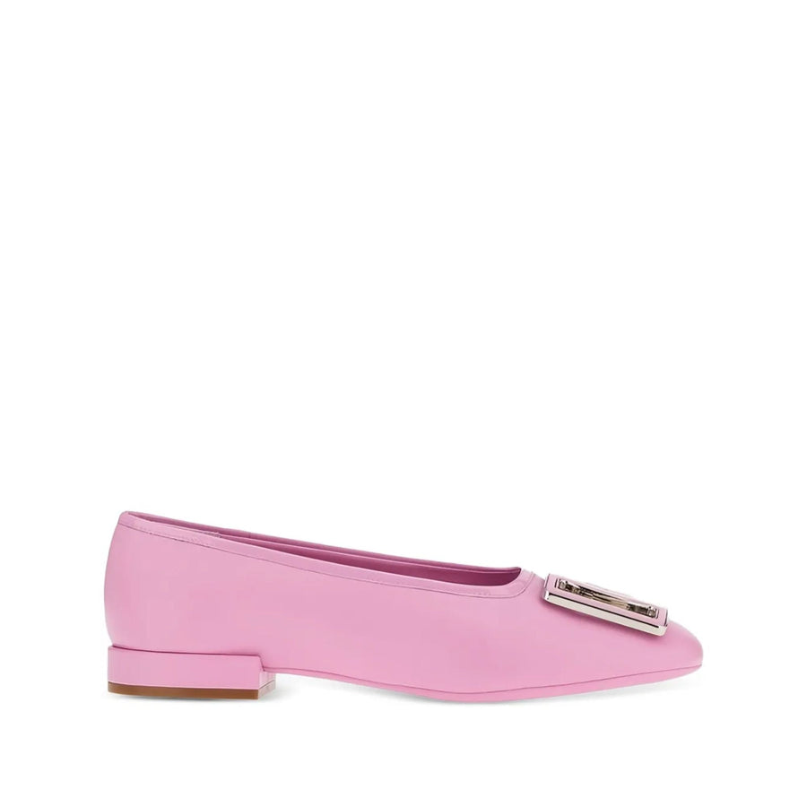Ferragamo Leather upper flat in pink