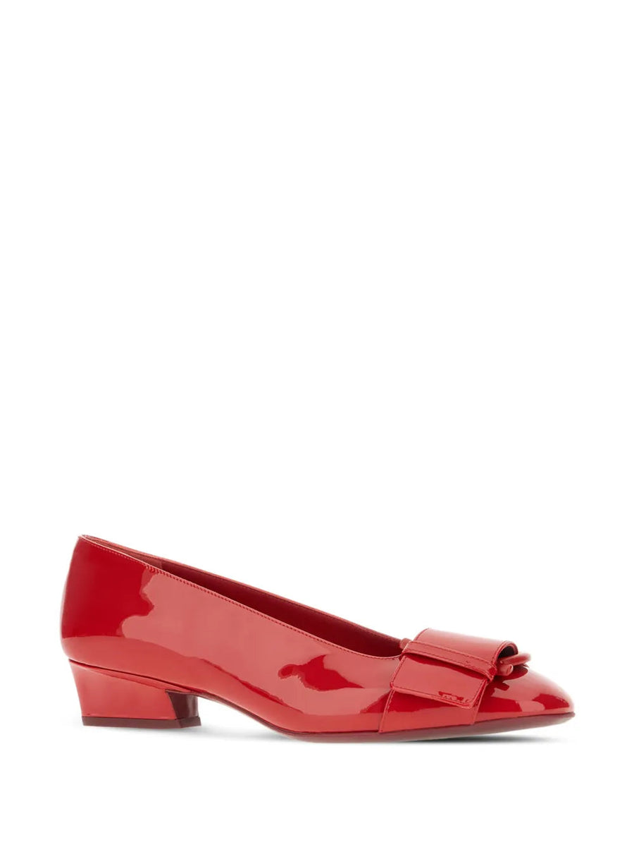 Ferragamo Patent leather flat in red