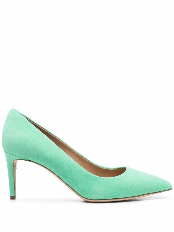 Ferragamo Suede pump in green