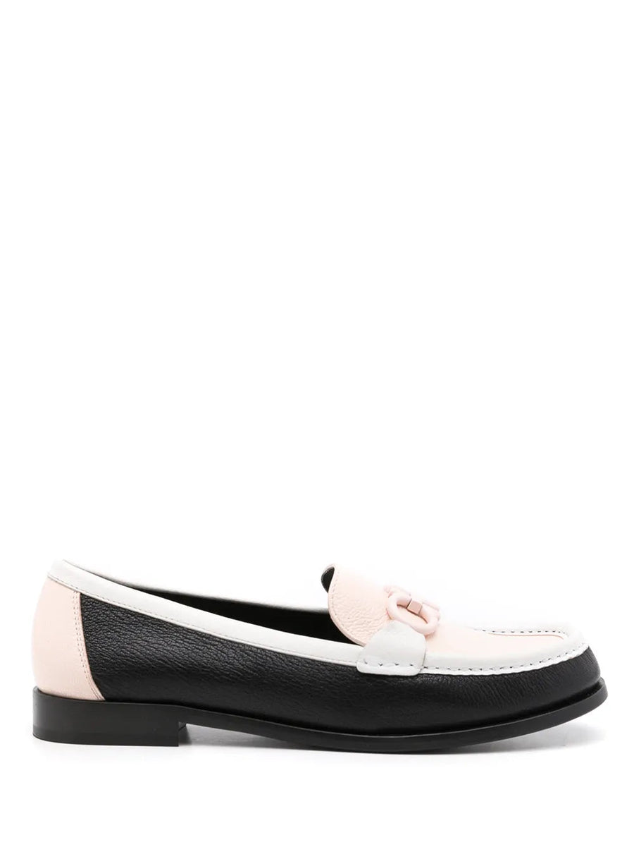 Ferragamo Goat skin/calf leather loafer in black