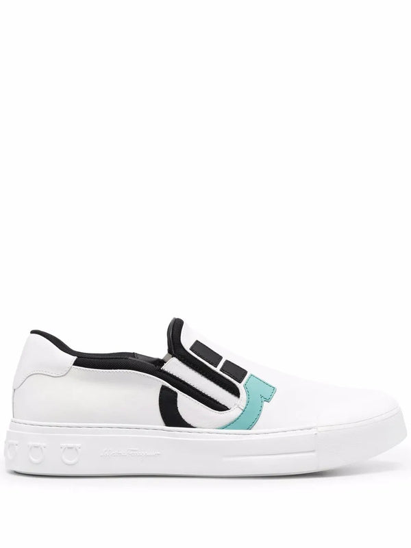 Ferragamo Leather sneaker in white