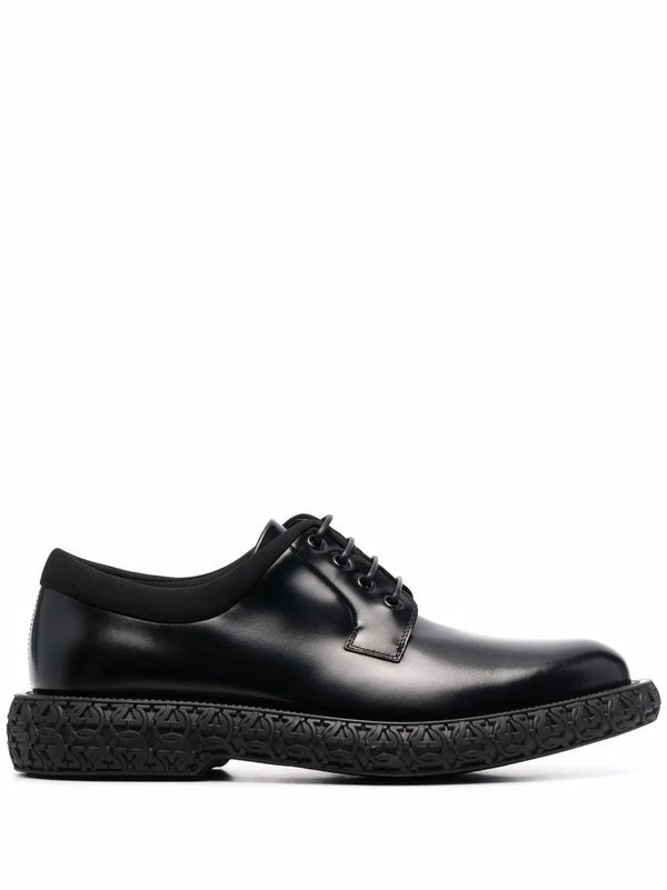 Ferragamo Calf leather derby shoe in black