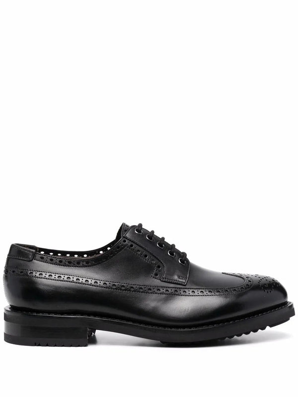 Ferragamo Calf leather derby shoe in black