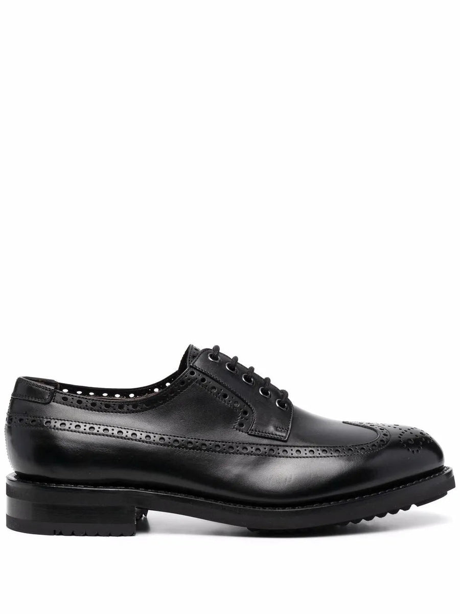 Ferragamo Calf leather derby shoe in black