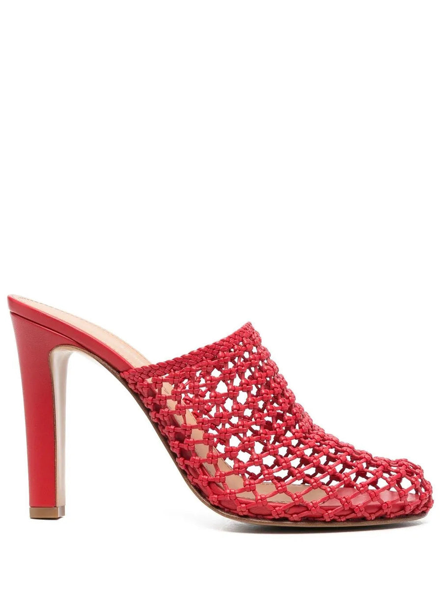 Ferragamo Calf leather mule in red