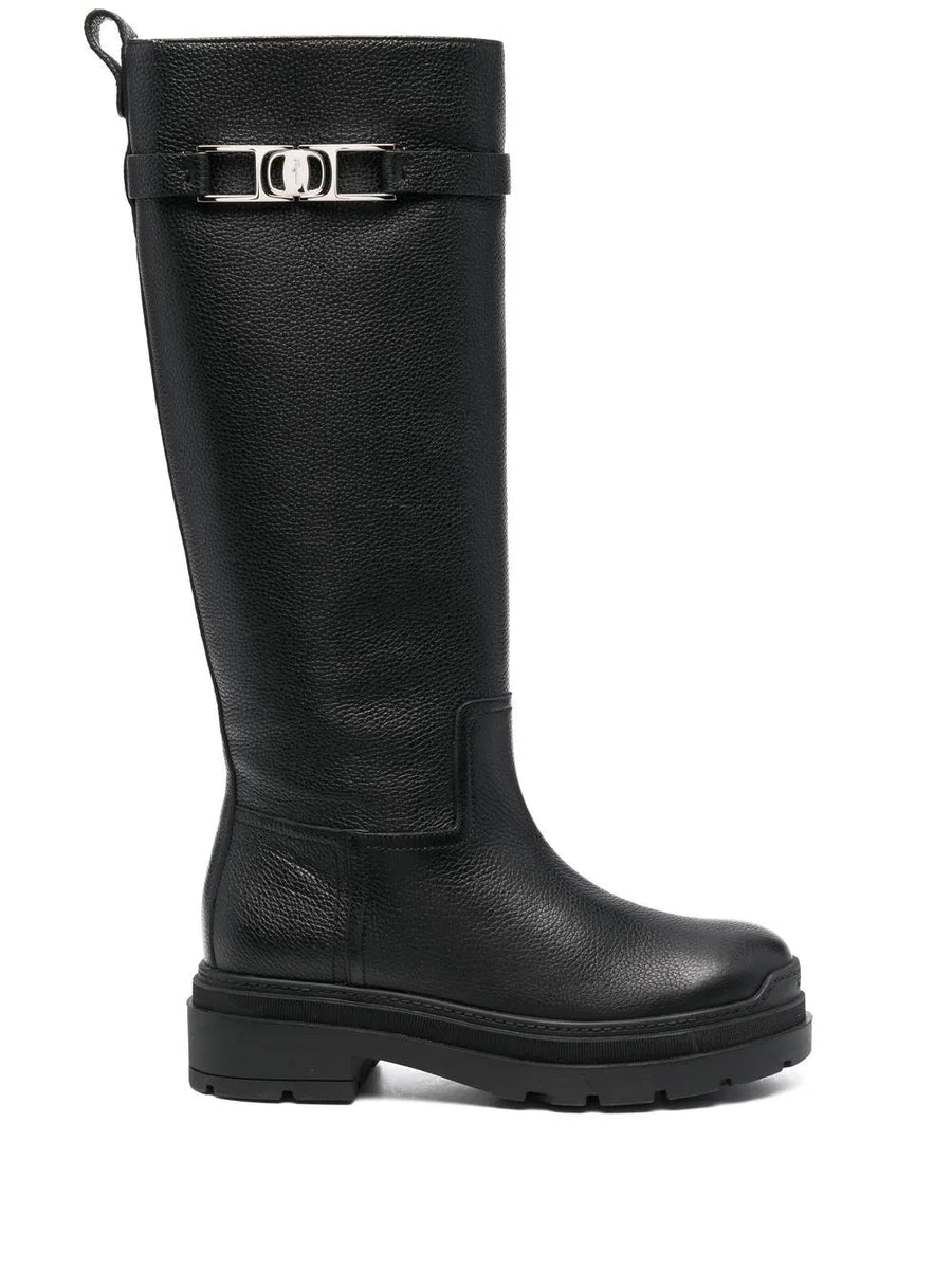 Ferragamo Calf leather boot in black