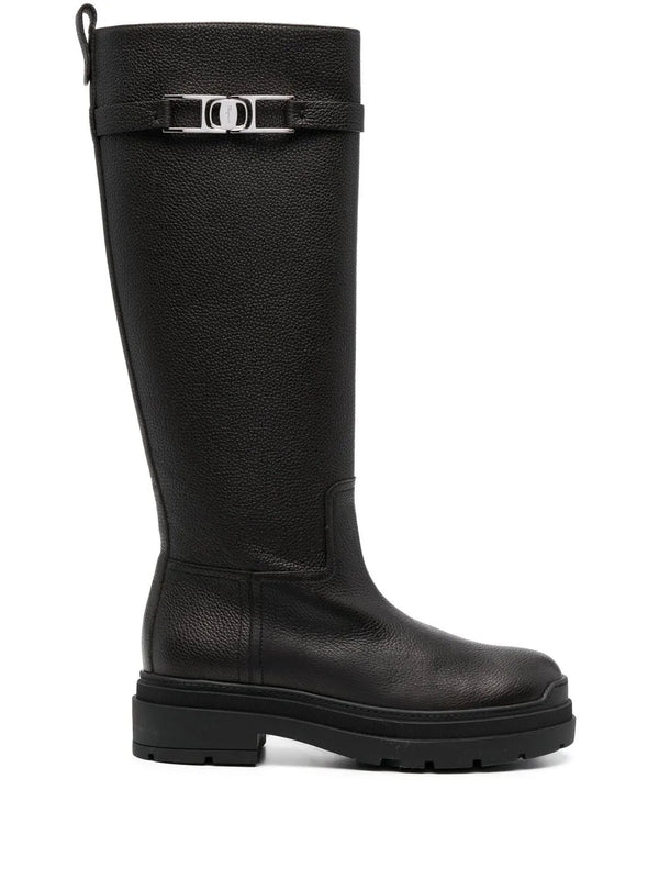Ferragamo Calf leather boot in black