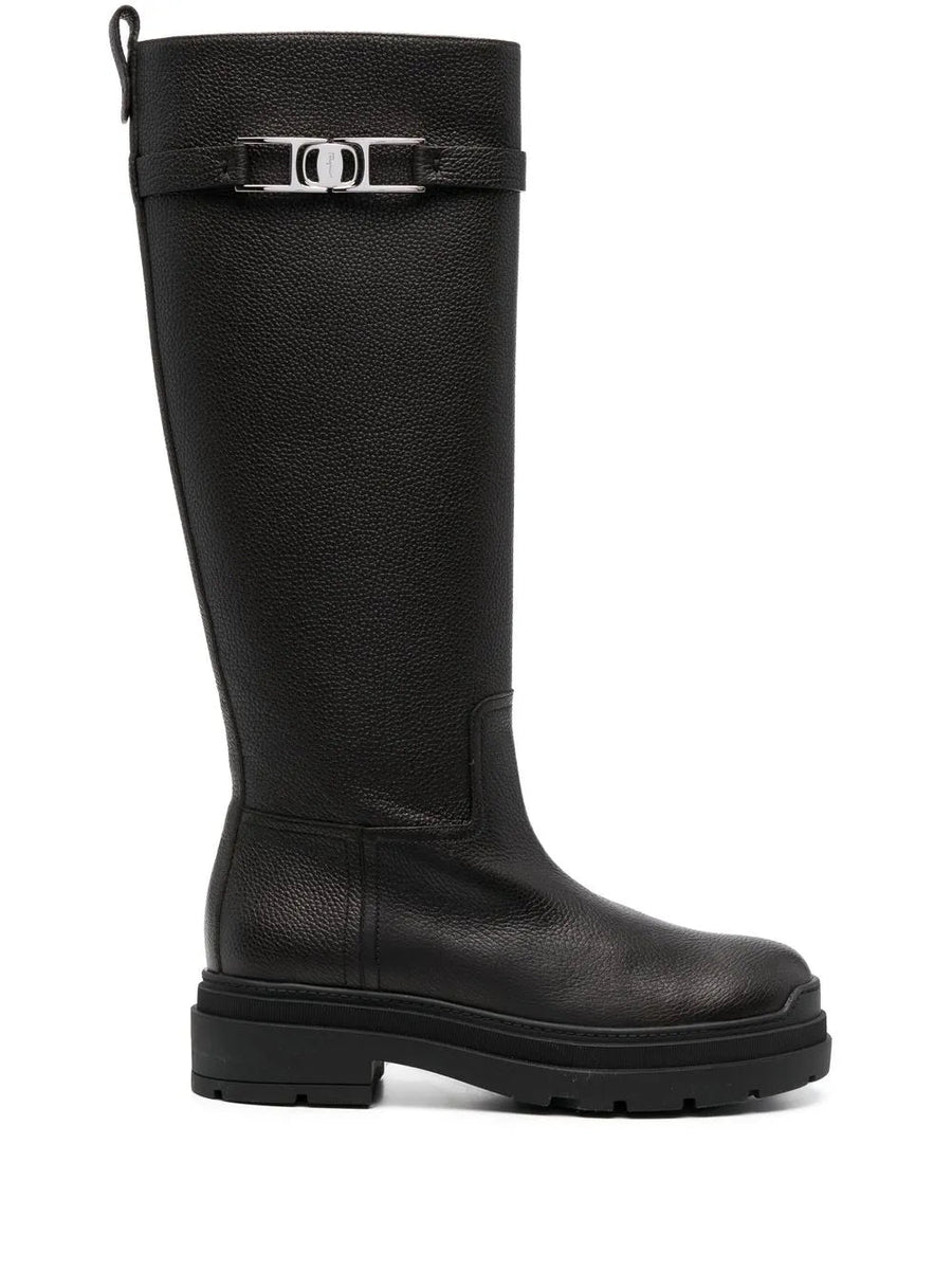 Ferragamo Calf leather boot in black