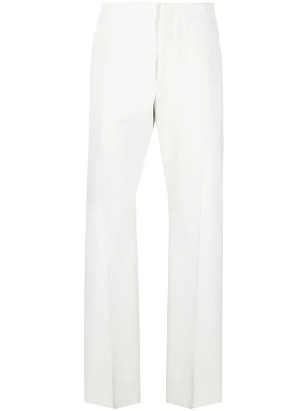 Ferragamo cotton blend trousers in white