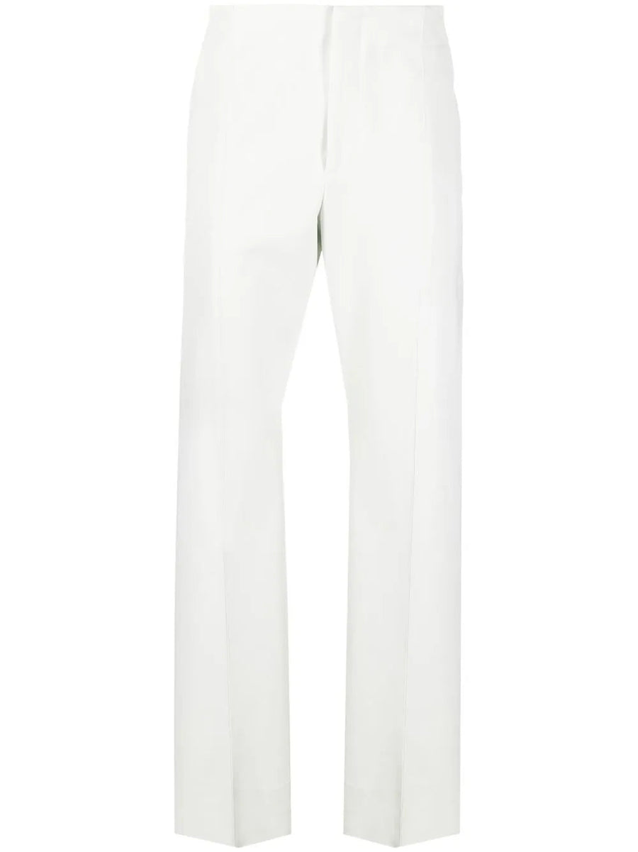 Ferragamo cotton blend trousers in white