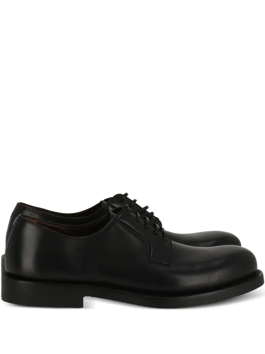 Ferragamo Smooth leather derby in black