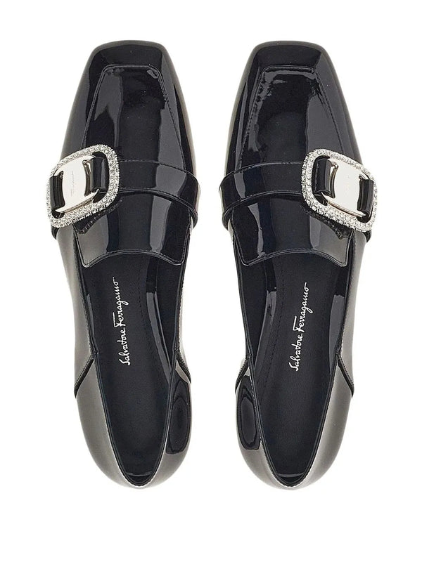 Ferragamo Patent leather loafer in black